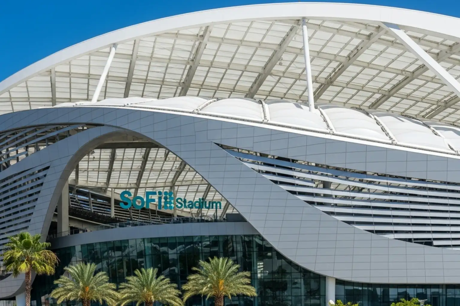 SoFi Stadium v Inglewood, Los Angeles — moderná aréna pre MS 2026